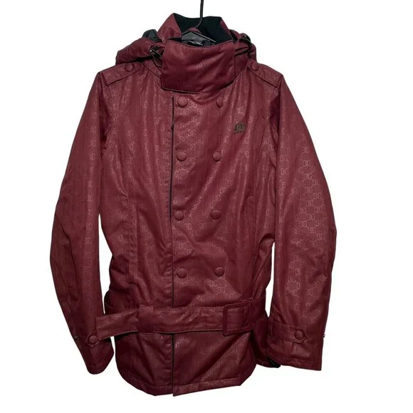 DC Shoes Exotex 10k Waterproof Snowboard/Ski Jacket Maroon Size S Women's - Picture 1 of 10